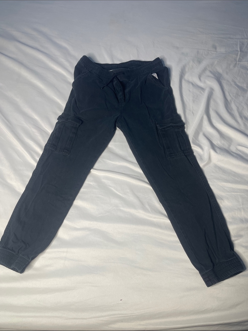 Black womans Cargo Jogger Pants - Comfortable Everyday Wear